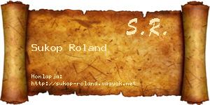 Sukop Roland névjegykártya